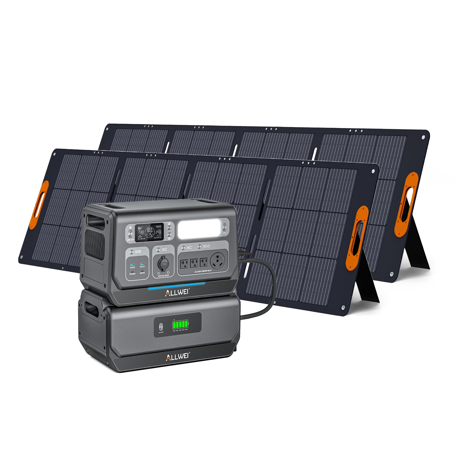 ALLWEI PPS2400 & B200 PRO & 200W Solar Panel