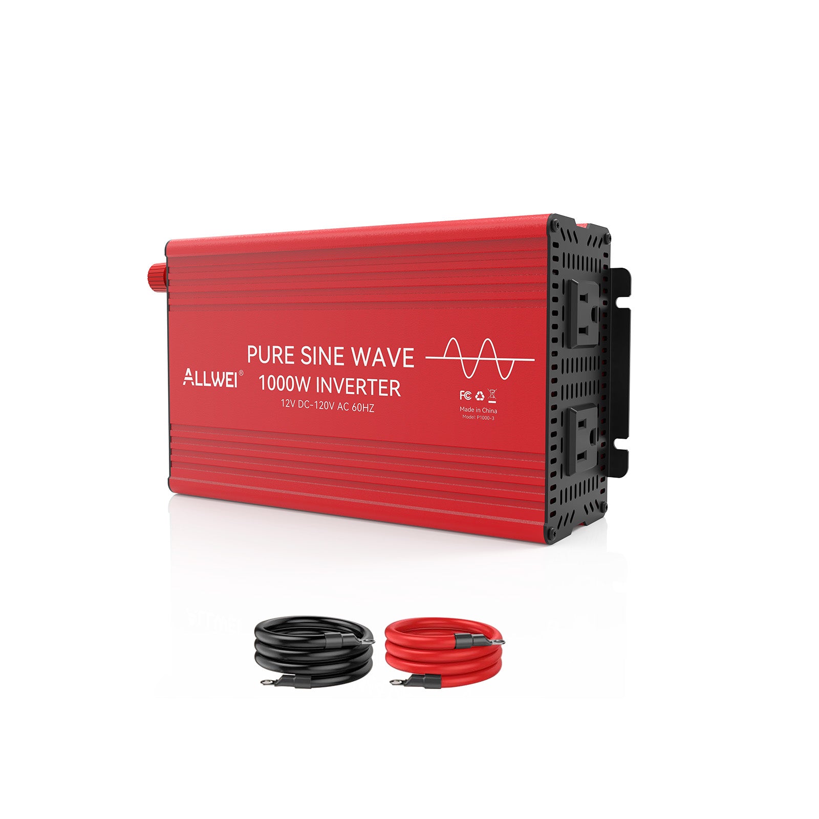 ALLWEI 1000W Pure Sine Wave Inverter 12V to 120V AC