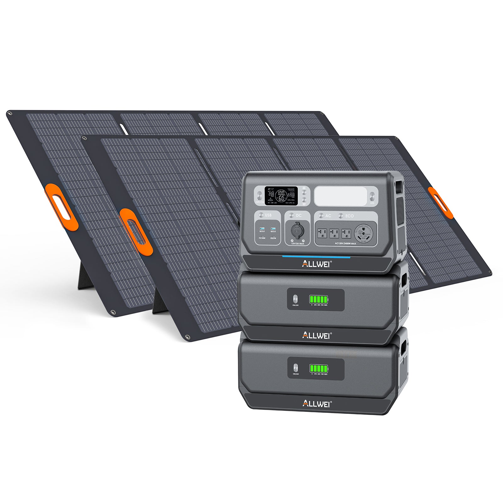 ALLWEI PPS2400 & B200 PRO & 400W Solar Panel