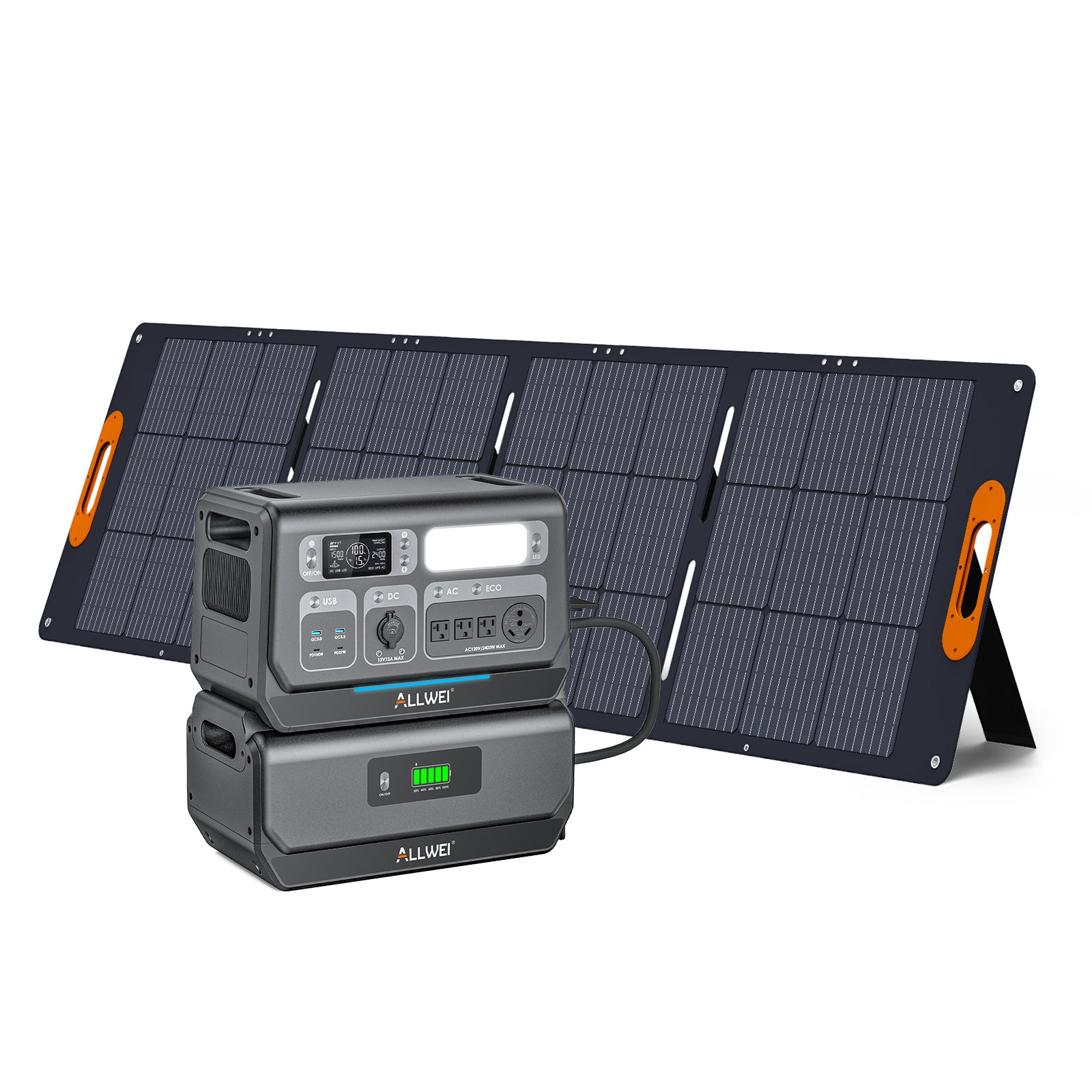 ALLWEI PPS2400 & B200 PRO & 200W Solar Panel
