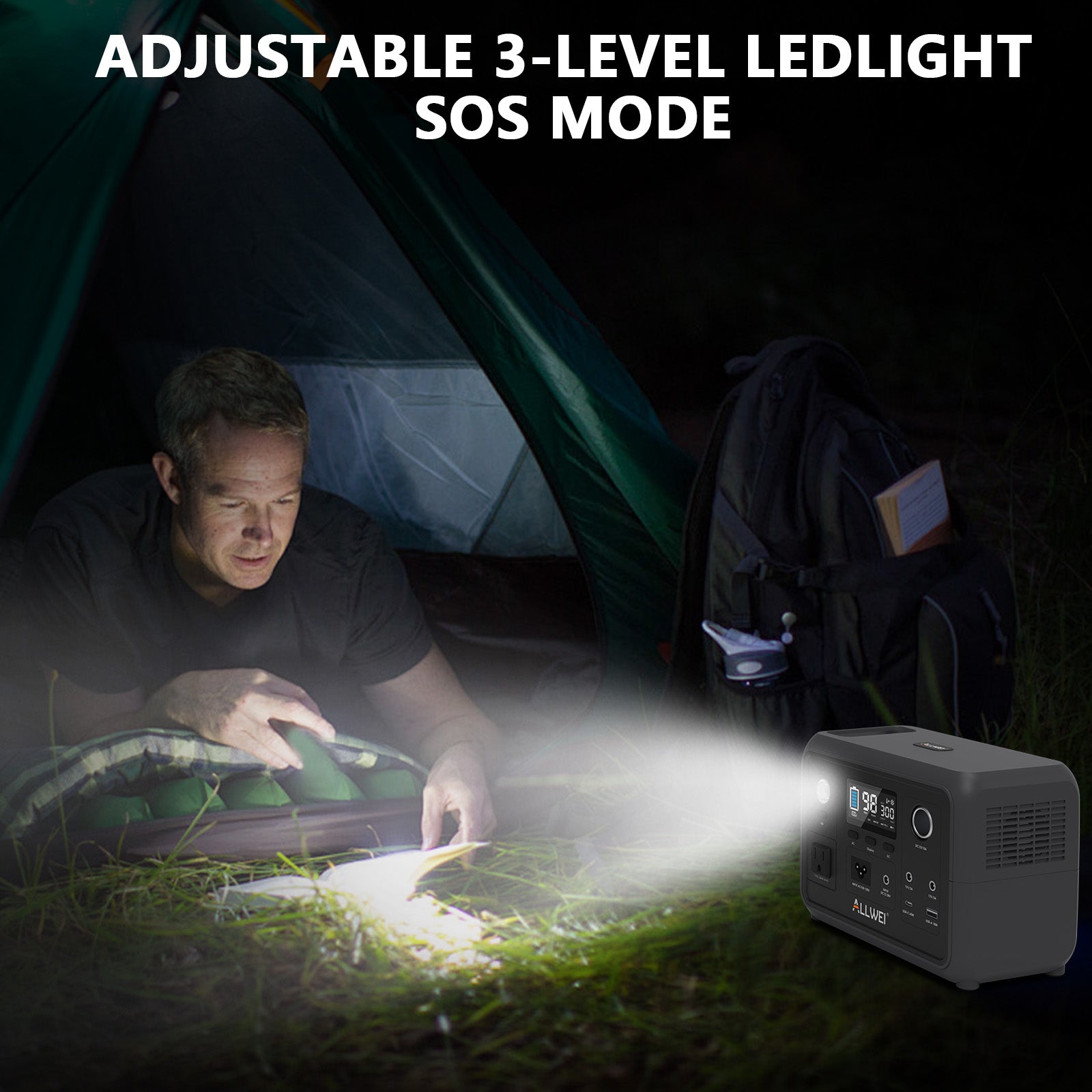 ALLWEI PPS300 Portable Power Station with 100W Solar Panel - 300W | 256Wh