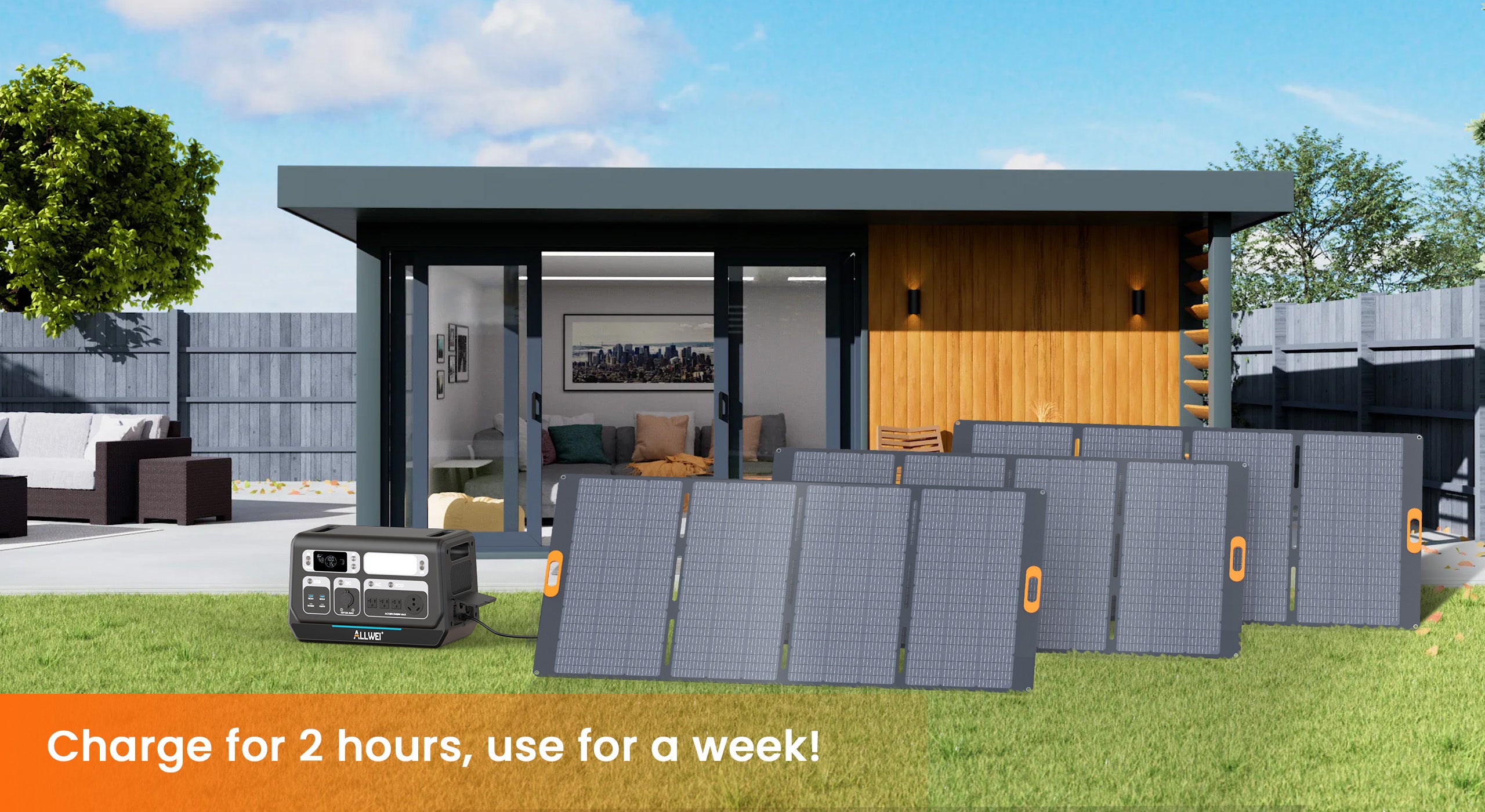 Charge for 2 hours, use for a week!