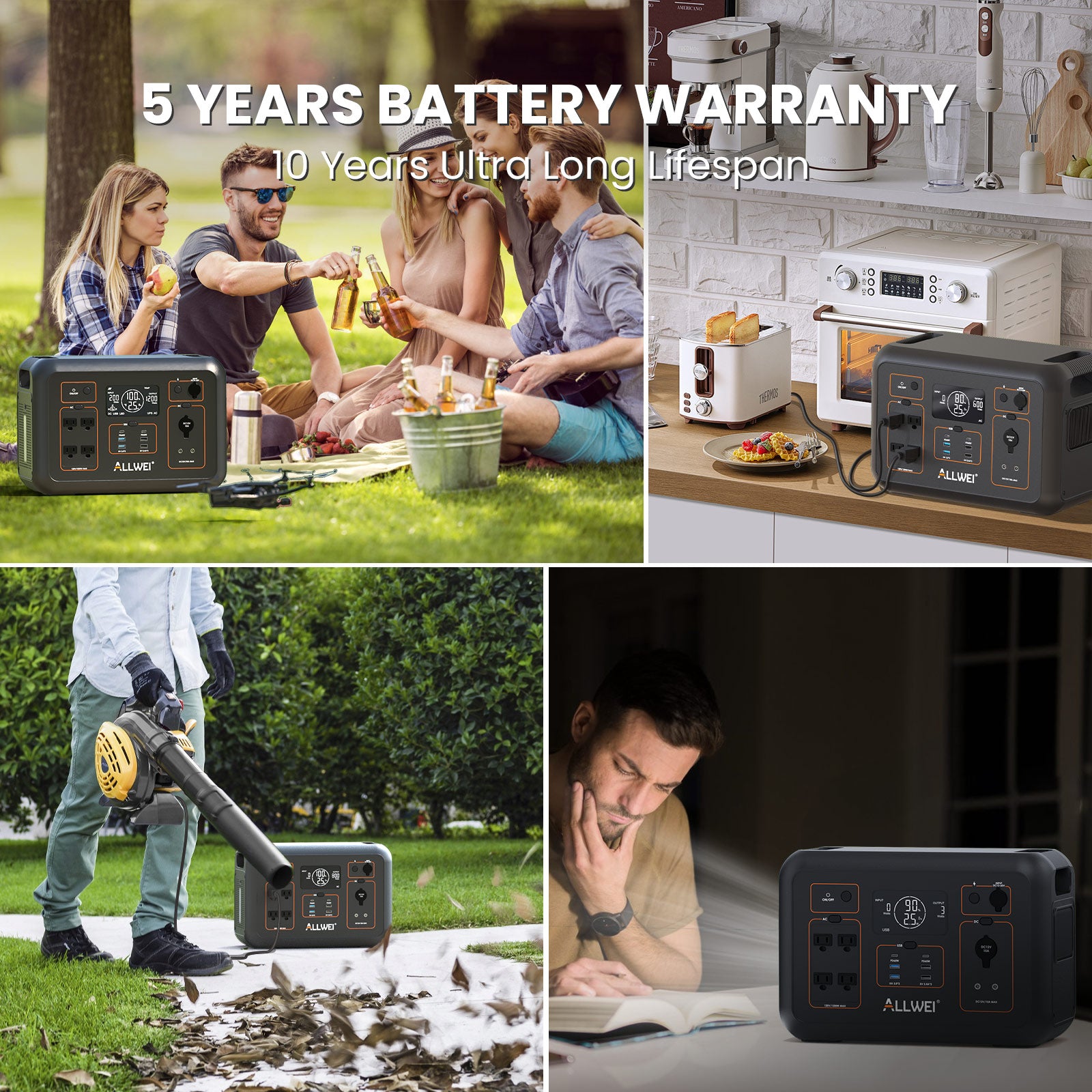5 years of warranty for PPS1200 battery ensuring durability and long-term reliability